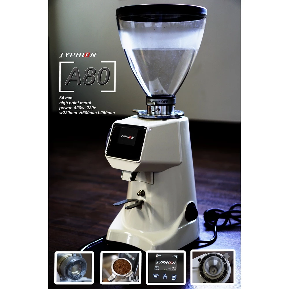 เครื่องบดกาแฟออโต้ typhoonA80 ใหม่! มีพัดลมระบายความร้อน - Image 2
